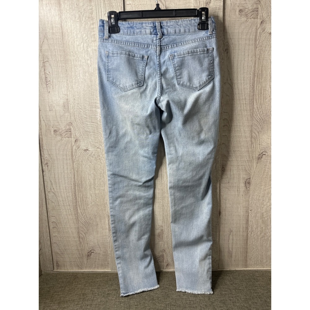 Girls Skinny Jeans Bundle Wonder Nation Size 12 Light Wash Lace Detail 2 Pairs - Picture 9 of 12